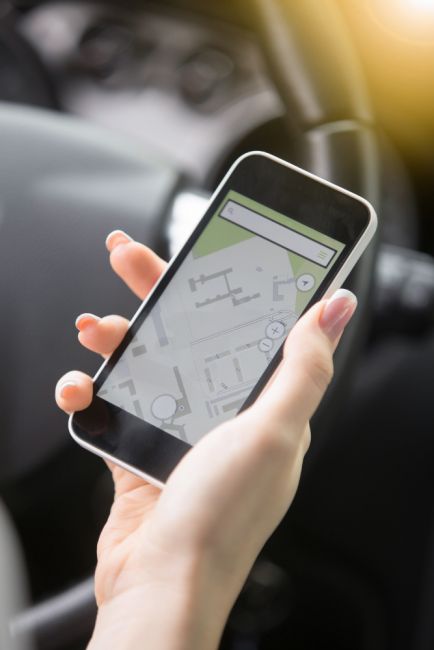 woman holding a smartphone